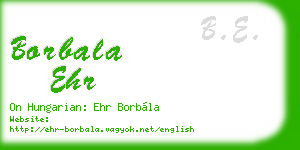 borbala ehr business card