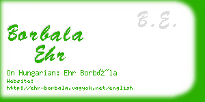 borbala ehr business card